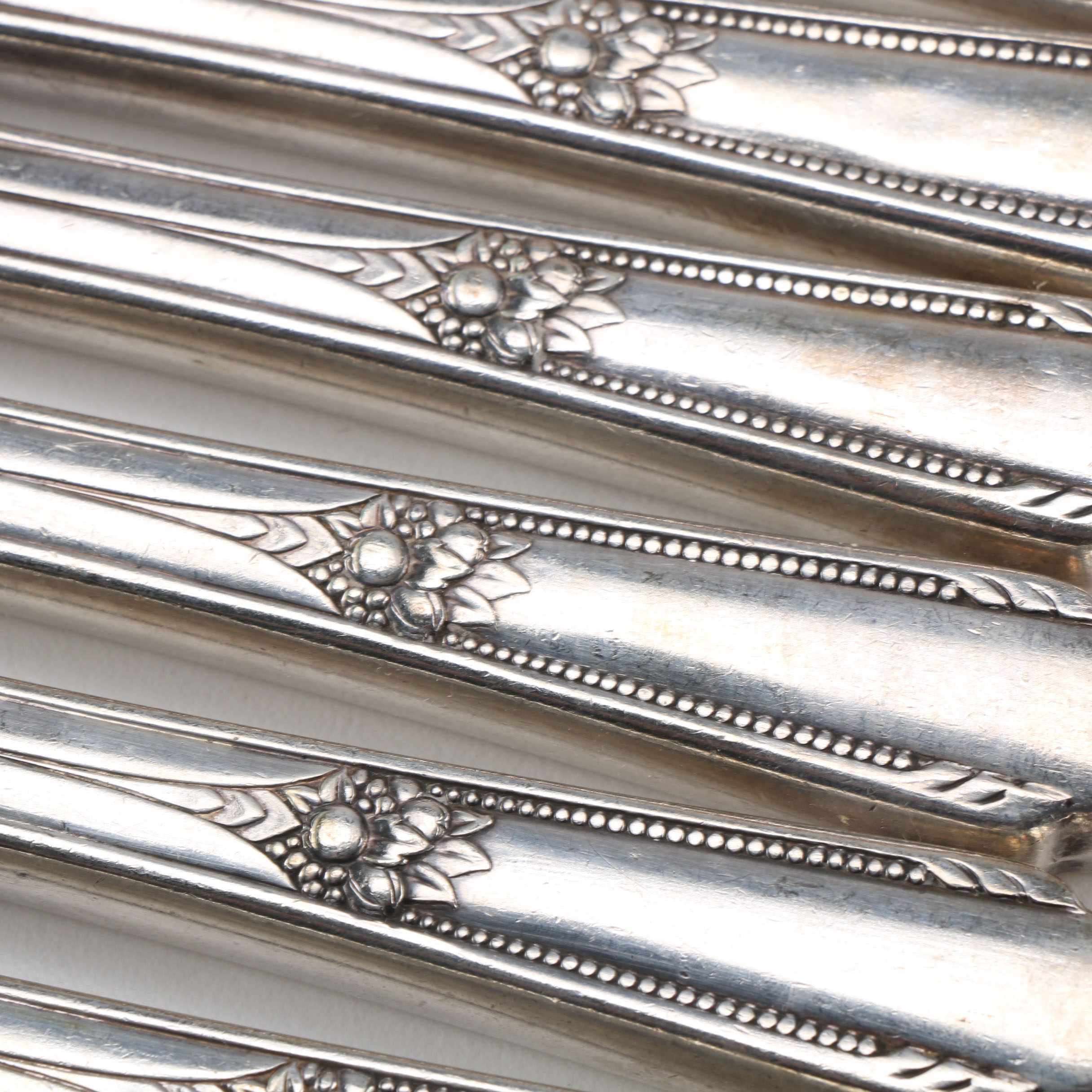 Wm. Rogers "Memory" Pattern Silver Plate Flatware with Stainless Steel Knife Blades
