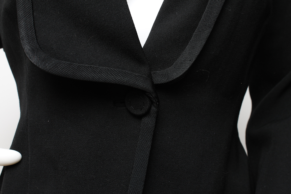 Chanel Wool Crepe Pants and a Vintage Estelle Gowns Black Blazer