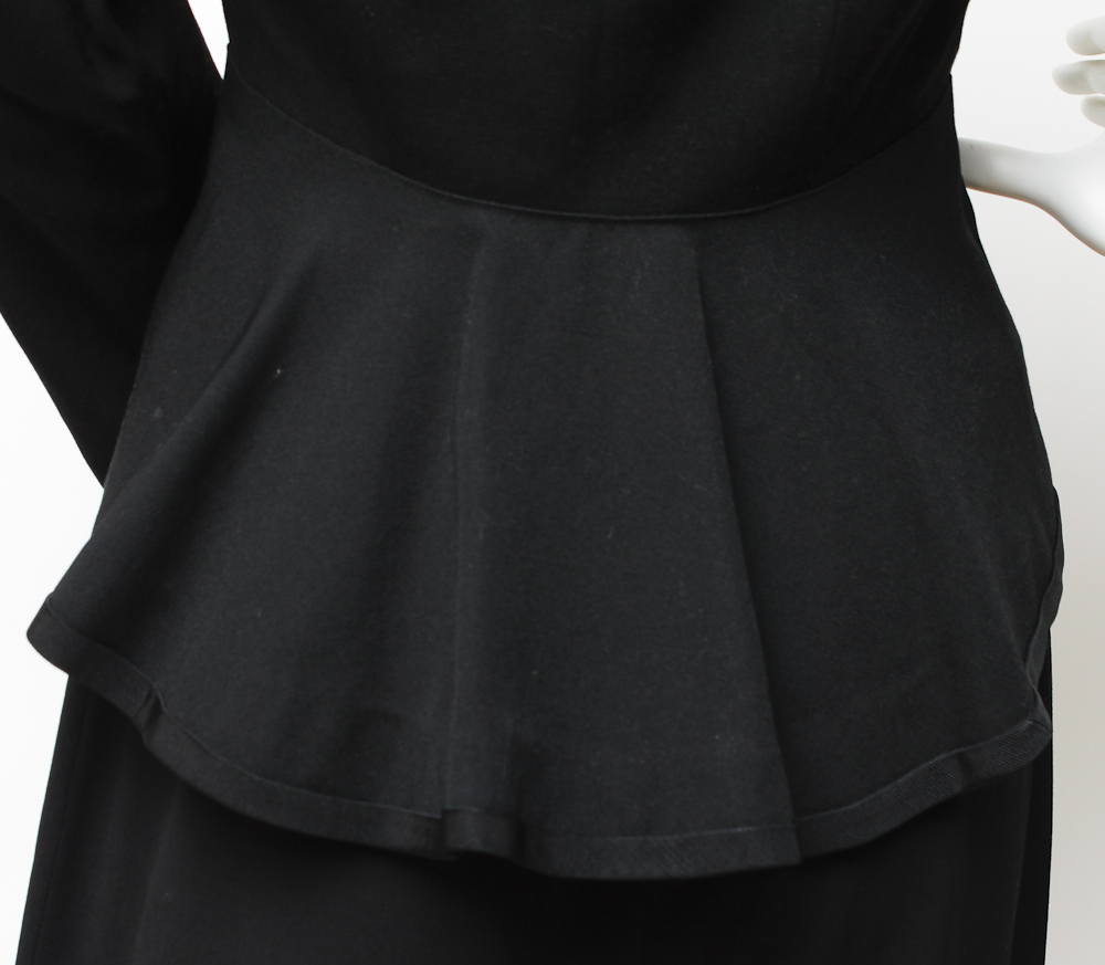 Chanel Wool Crepe Pants and a Vintage Estelle Gowns Black Blazer