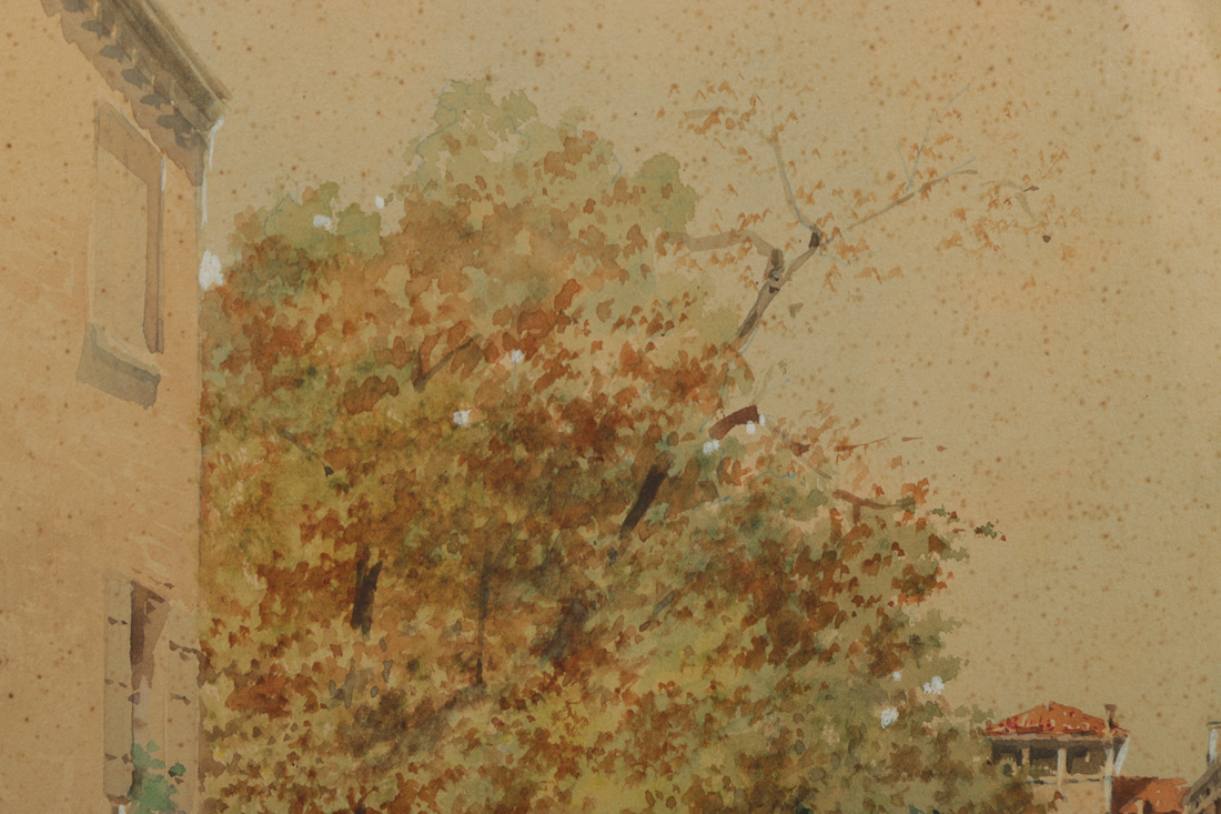 Andrea Biondetti Venetian Canal Watercolor