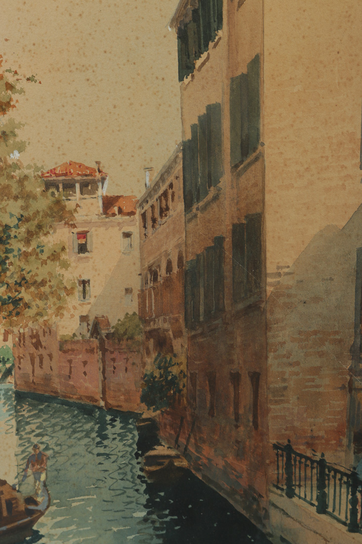 Andrea Biondetti Venetian Canal Watercolor