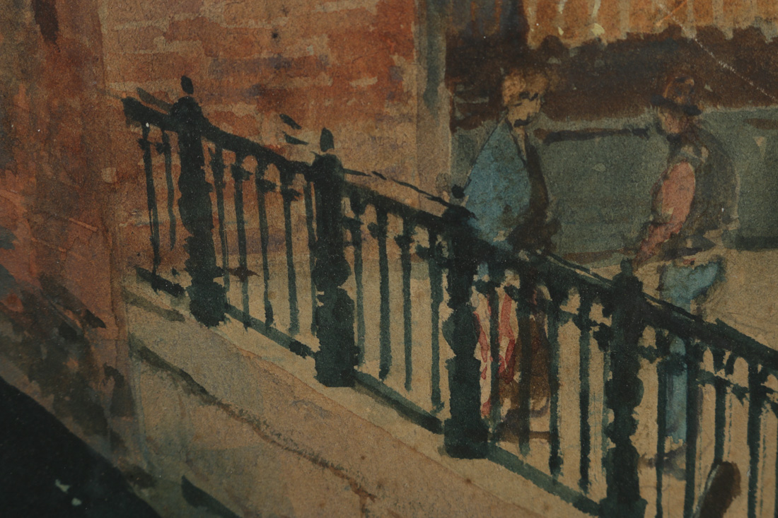 Andrea Biondetti Venetian Canal Watercolor