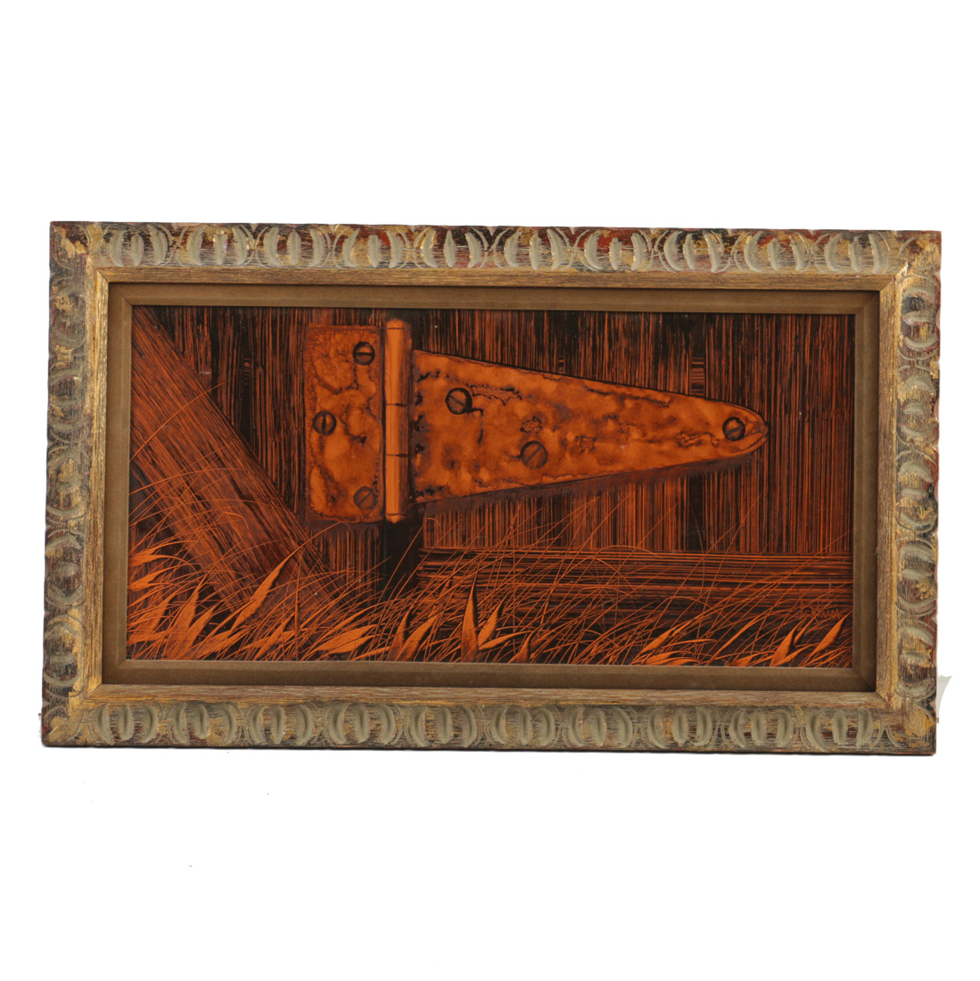 Riley Bertram Sgraffito Painting on Board "The Hinge"