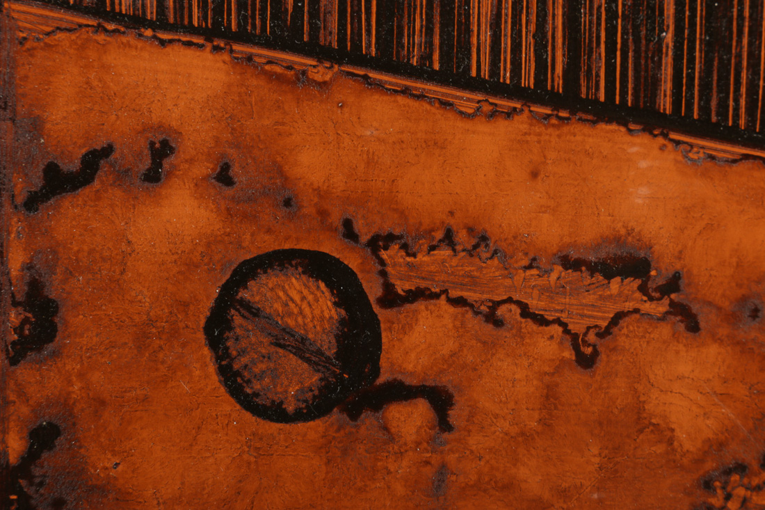 Riley Bertram Sgraffito Painting on Board "The Hinge"