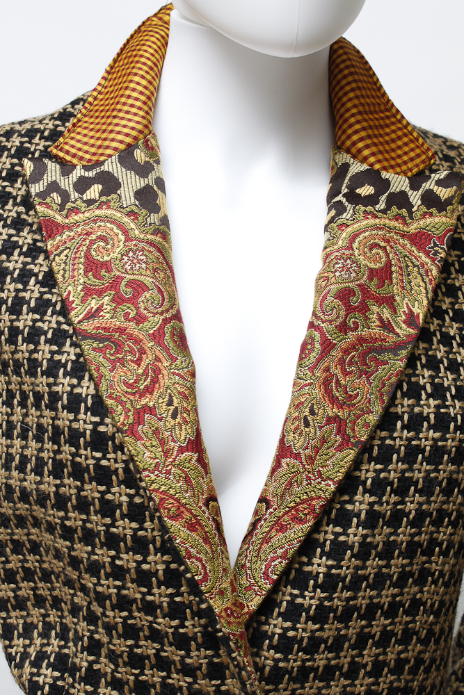 Original Couture Wool and Beaded Fringe Blazer by Designer Pam McMahon