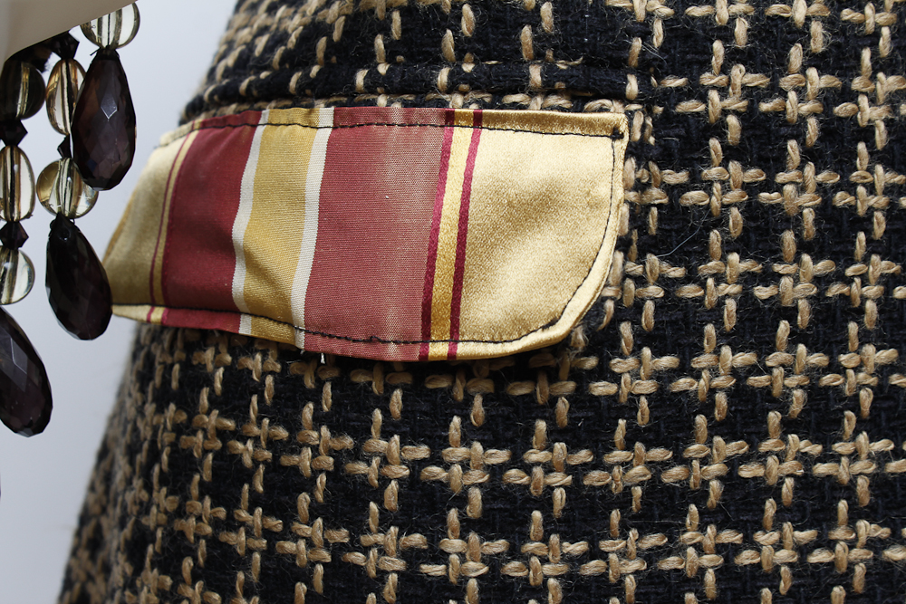 Original Couture Wool and Beaded Fringe Blazer by Designer Pam McMahon