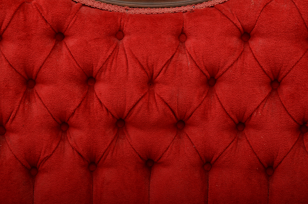 Victorian Style Loveseat in Red