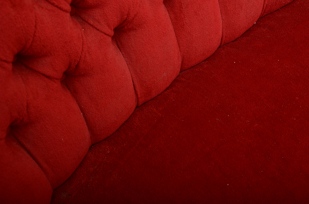 Victorian Style Loveseat in Red