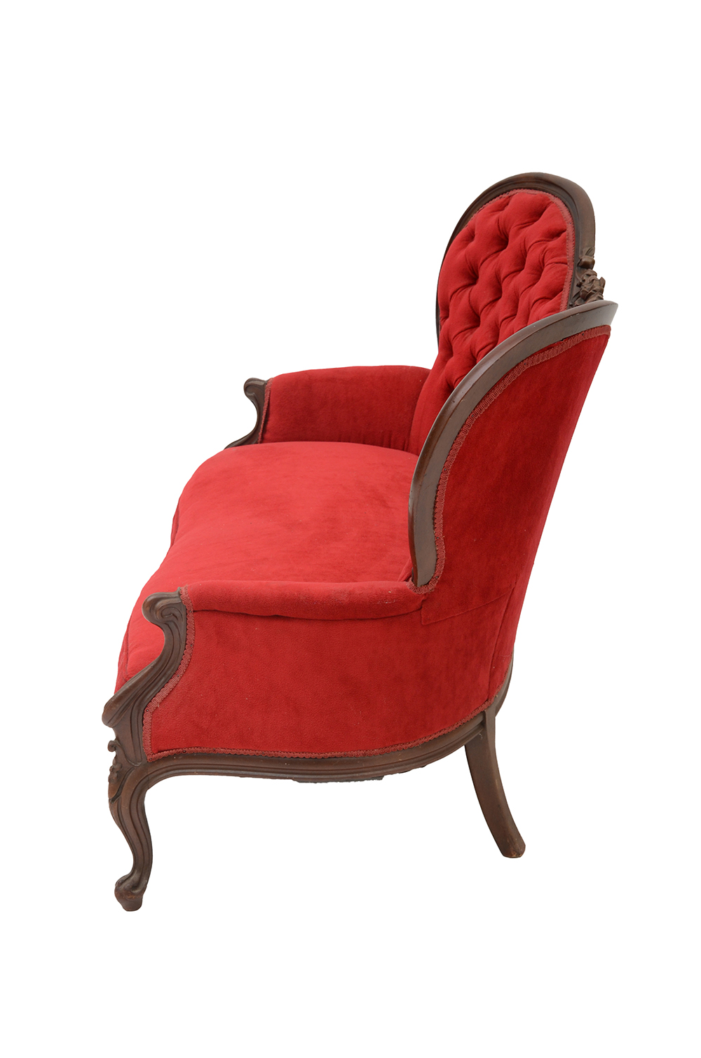 Victorian Style Loveseat in Red