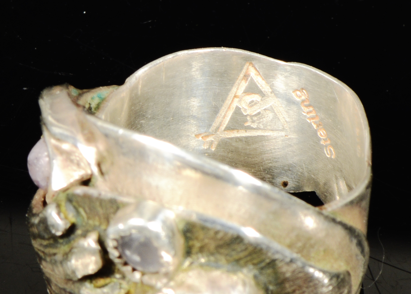 Artisan Made Sterling Silver Rings with Semi-Precious Stones