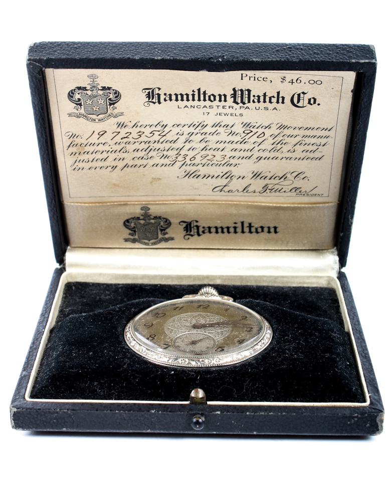 Hamilton 17 Jewel Grade 910 Pocket Watch