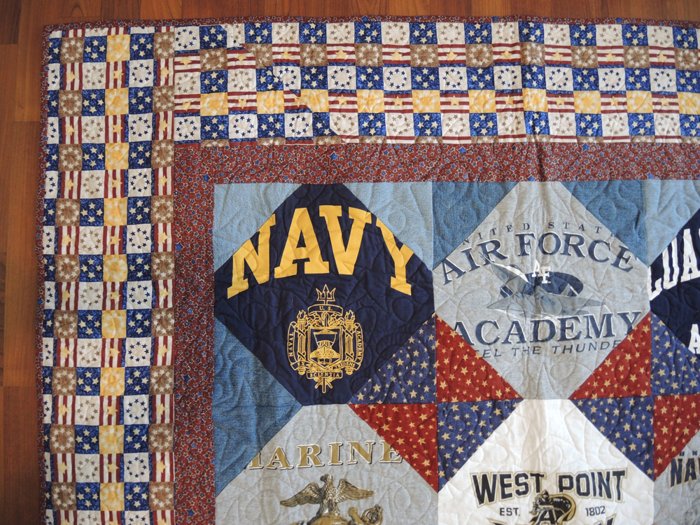 Patriotic US Military Academy Quilt