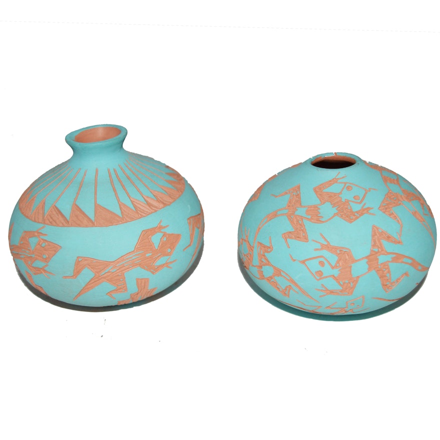 Pair of Terracotta Pottery Pieces