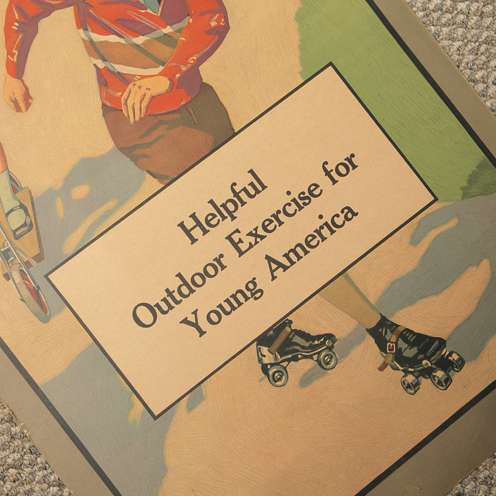 Vintage Two-Sided Winchester "Outdoor Exercise" Lithograph Store Display