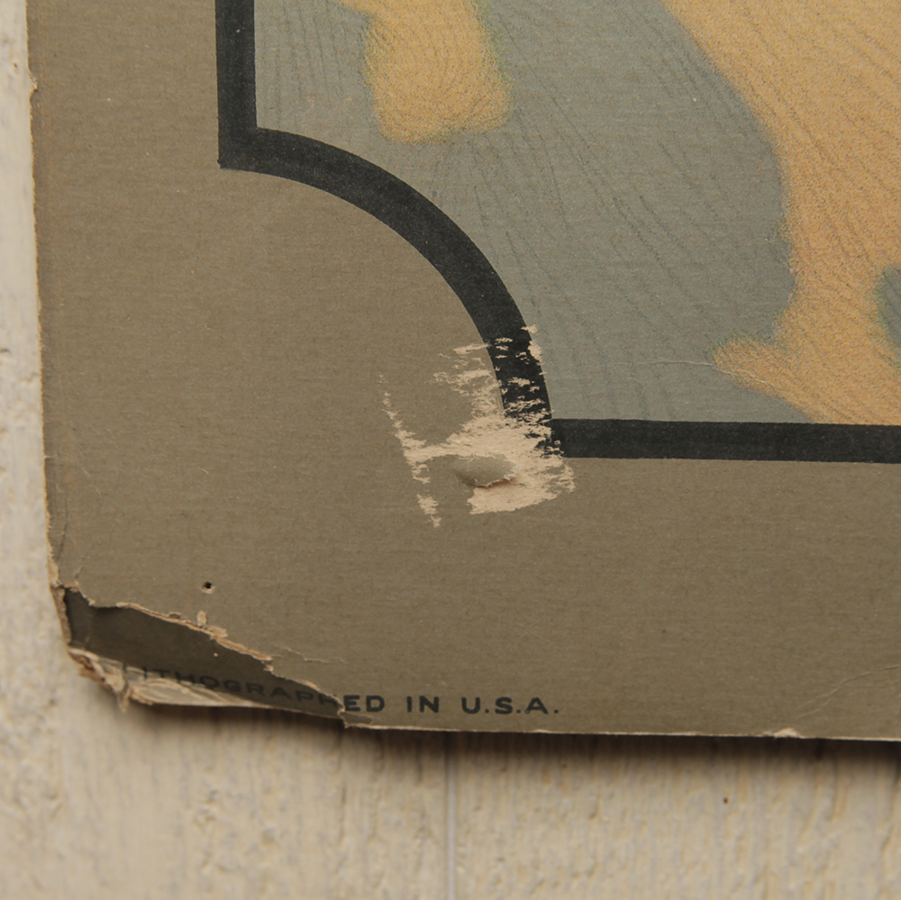 Vintage Two-Sided Winchester "Outdoor Exercise" Lithograph Store Display