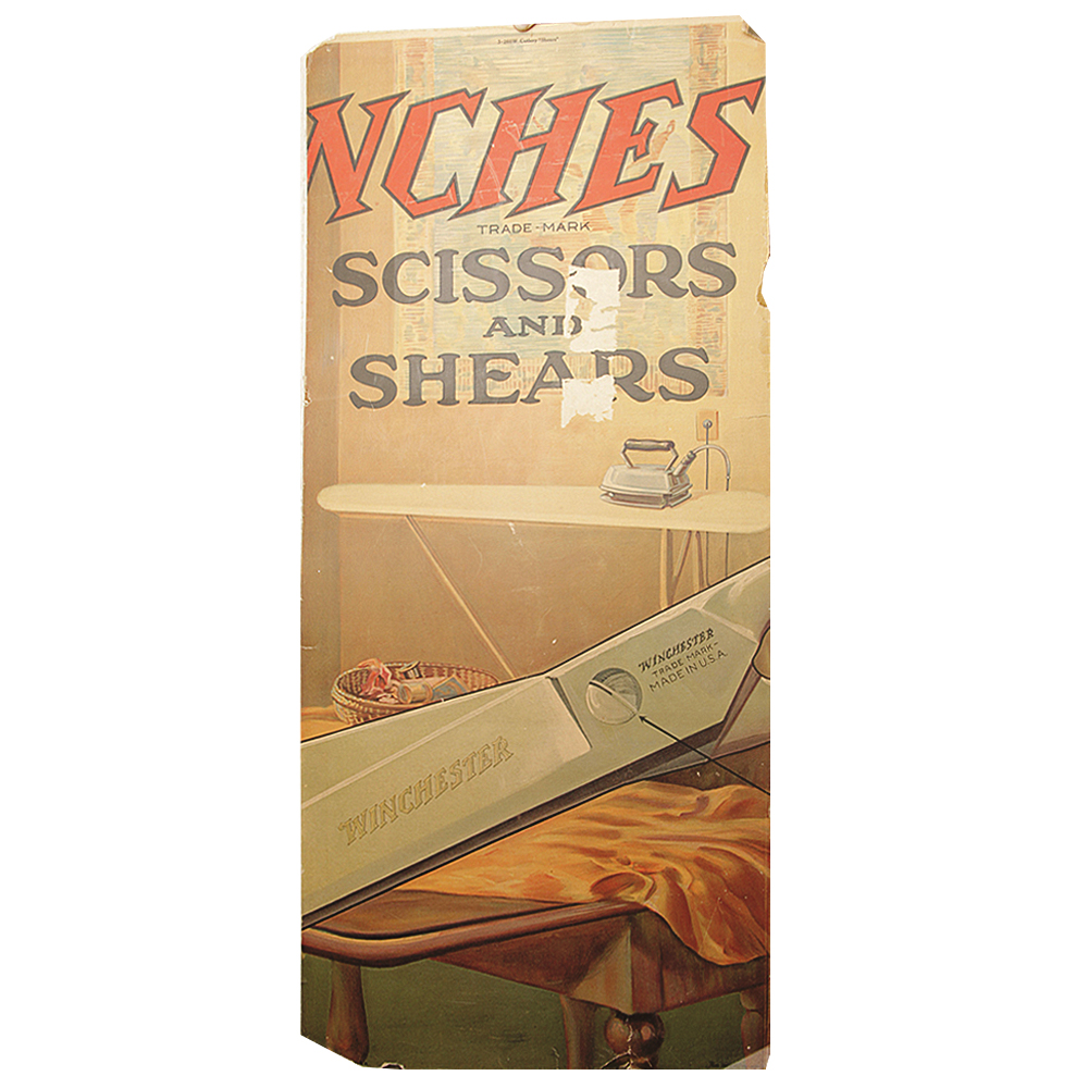 Vintage Two-Sided Winchester "Outdoor Exercise" Lithograph Store Display