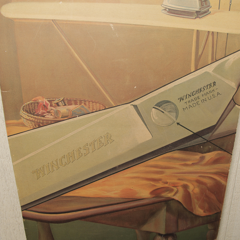 Vintage Two-Sided Winchester "Outdoor Exercise" Lithograph Store Display