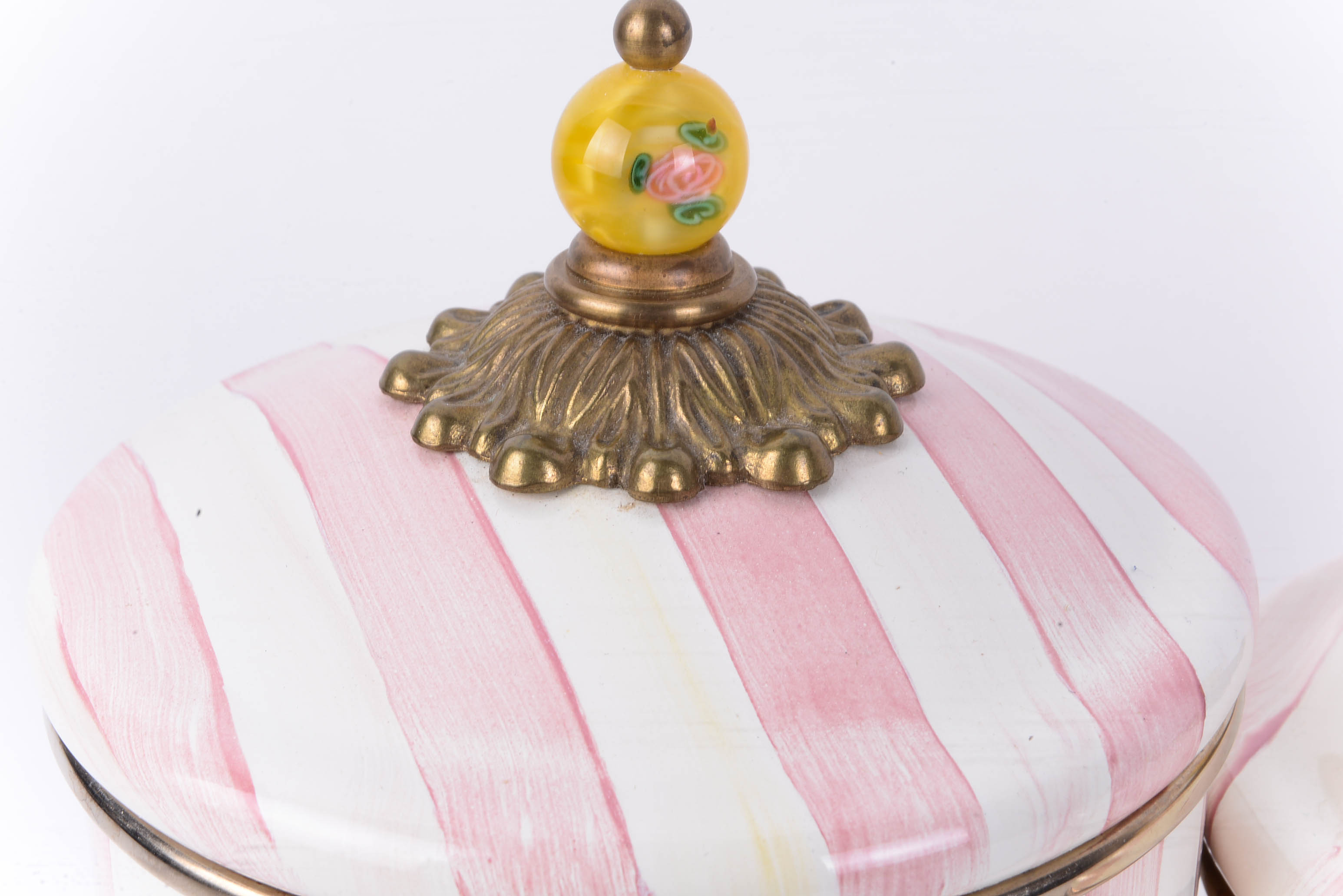 Mackenzie-Childs Discontinued "Bathing Hut" Pattern Canisters