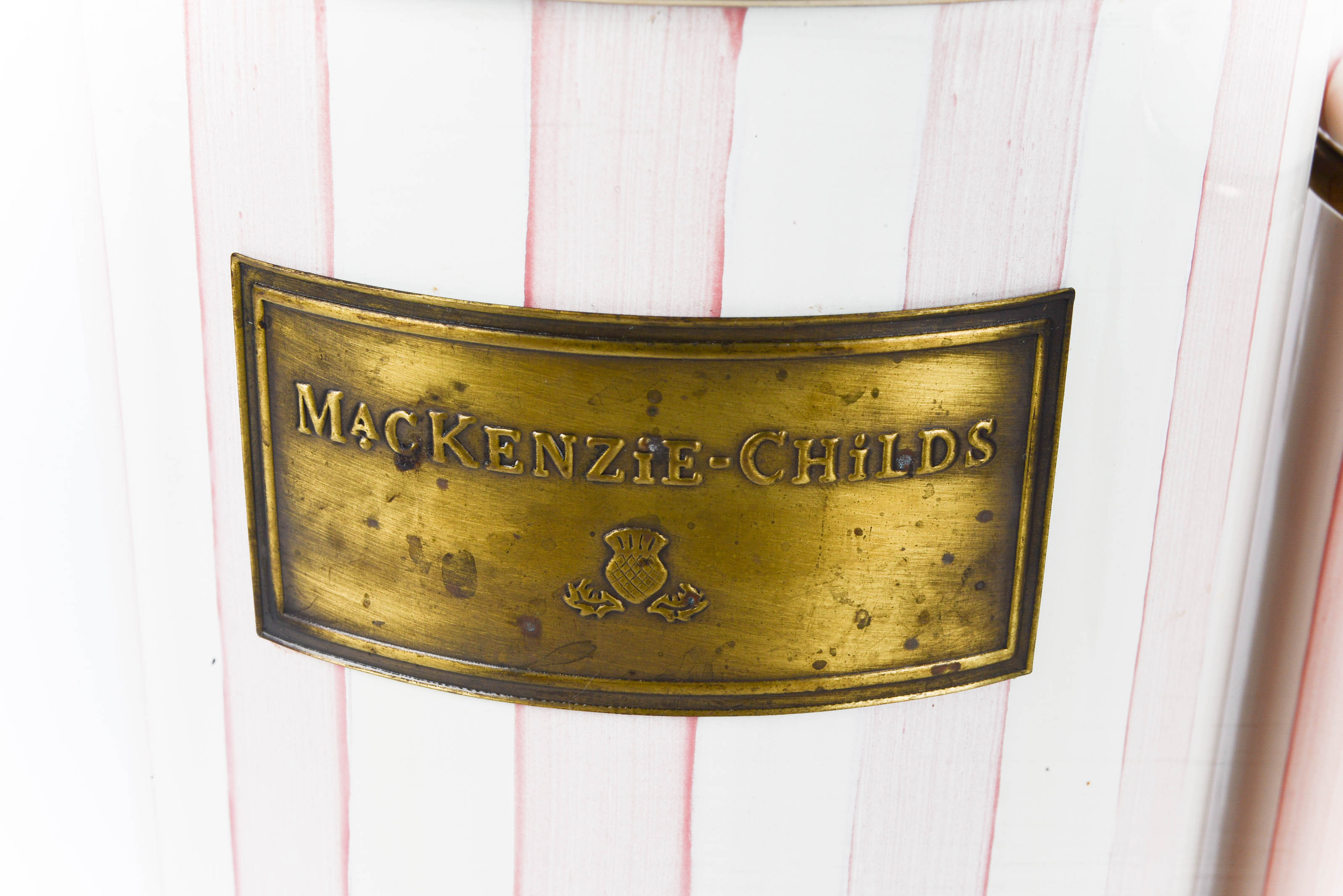 Mackenzie-Childs Discontinued "Bathing Hut" Pattern Canisters