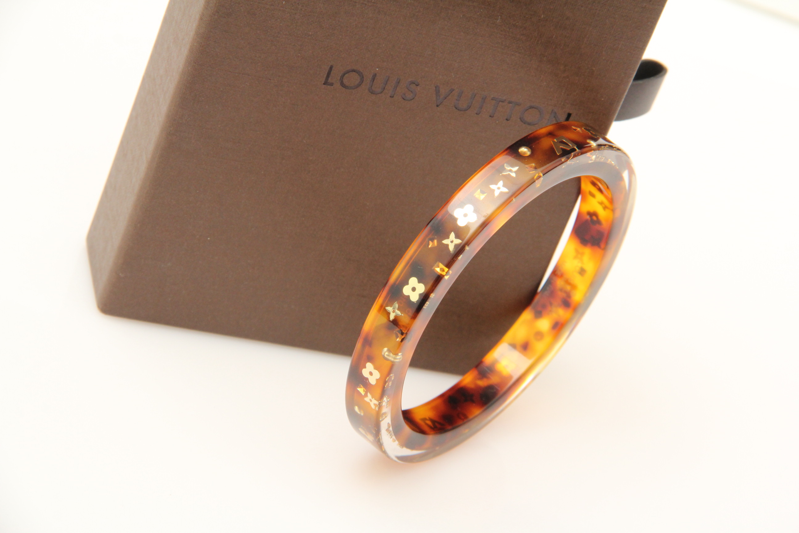 Louis Vuitton Tortoise Shell Pattern Resin Bangle