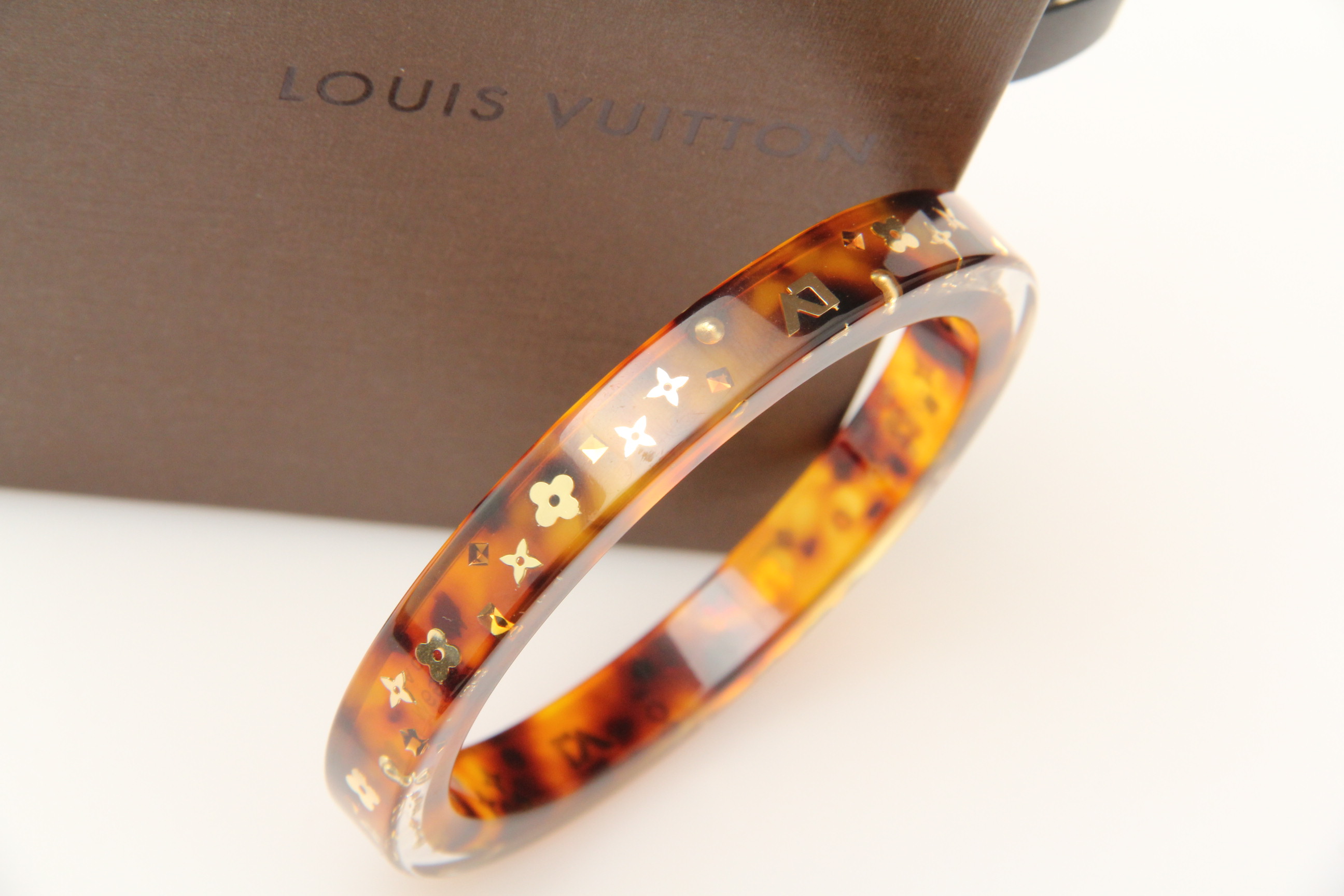 Louis Vuitton Tortoise Shell Pattern Resin Bangle