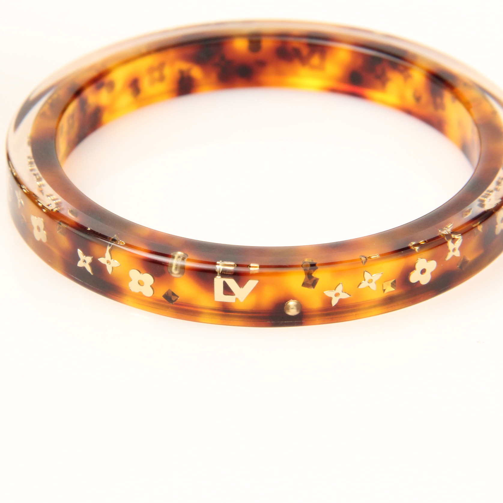 Louis Vuitton Tortoise Shell Pattern Resin Bangle