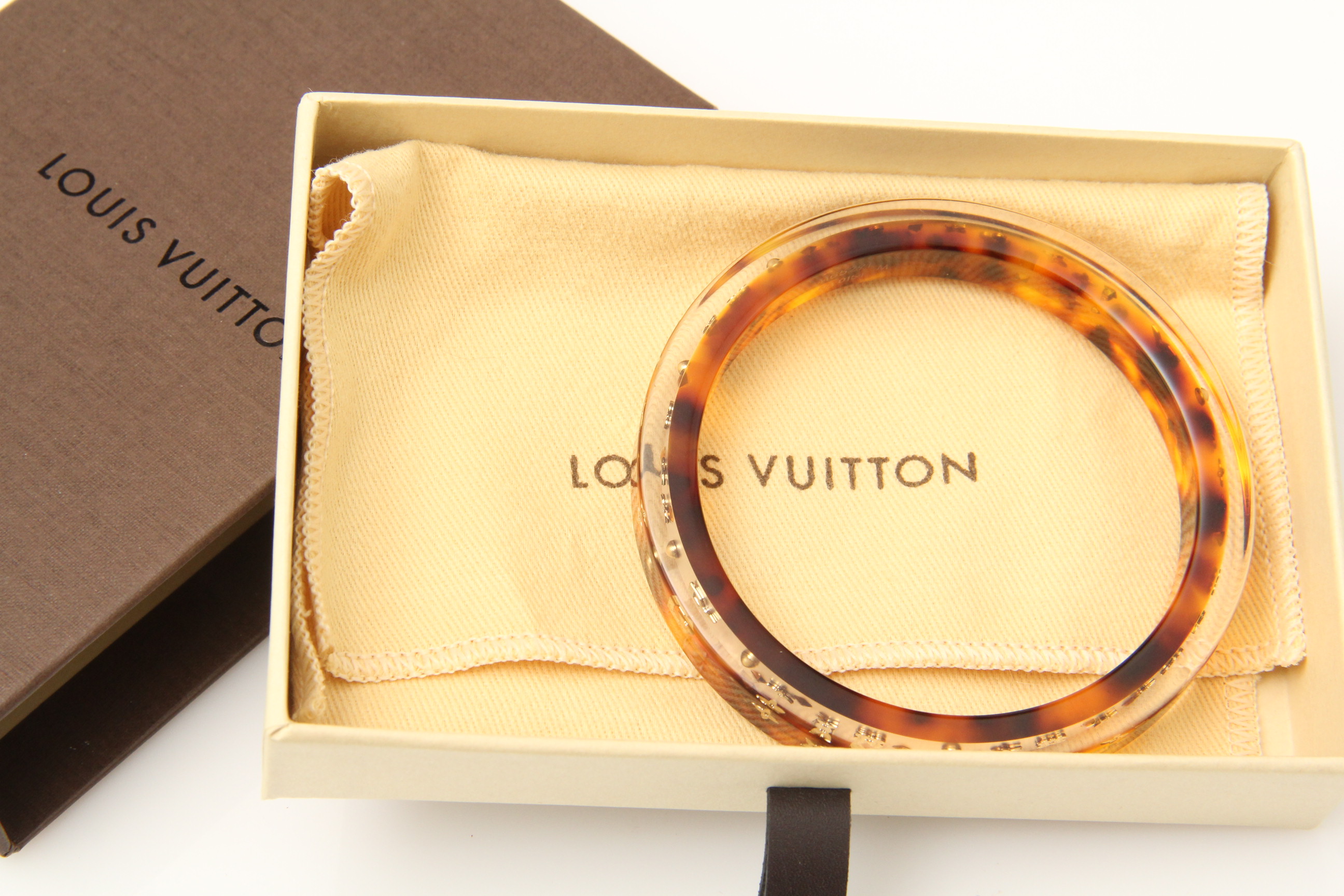 Louis Vuitton Tortoise Shell Pattern Resin Bangle