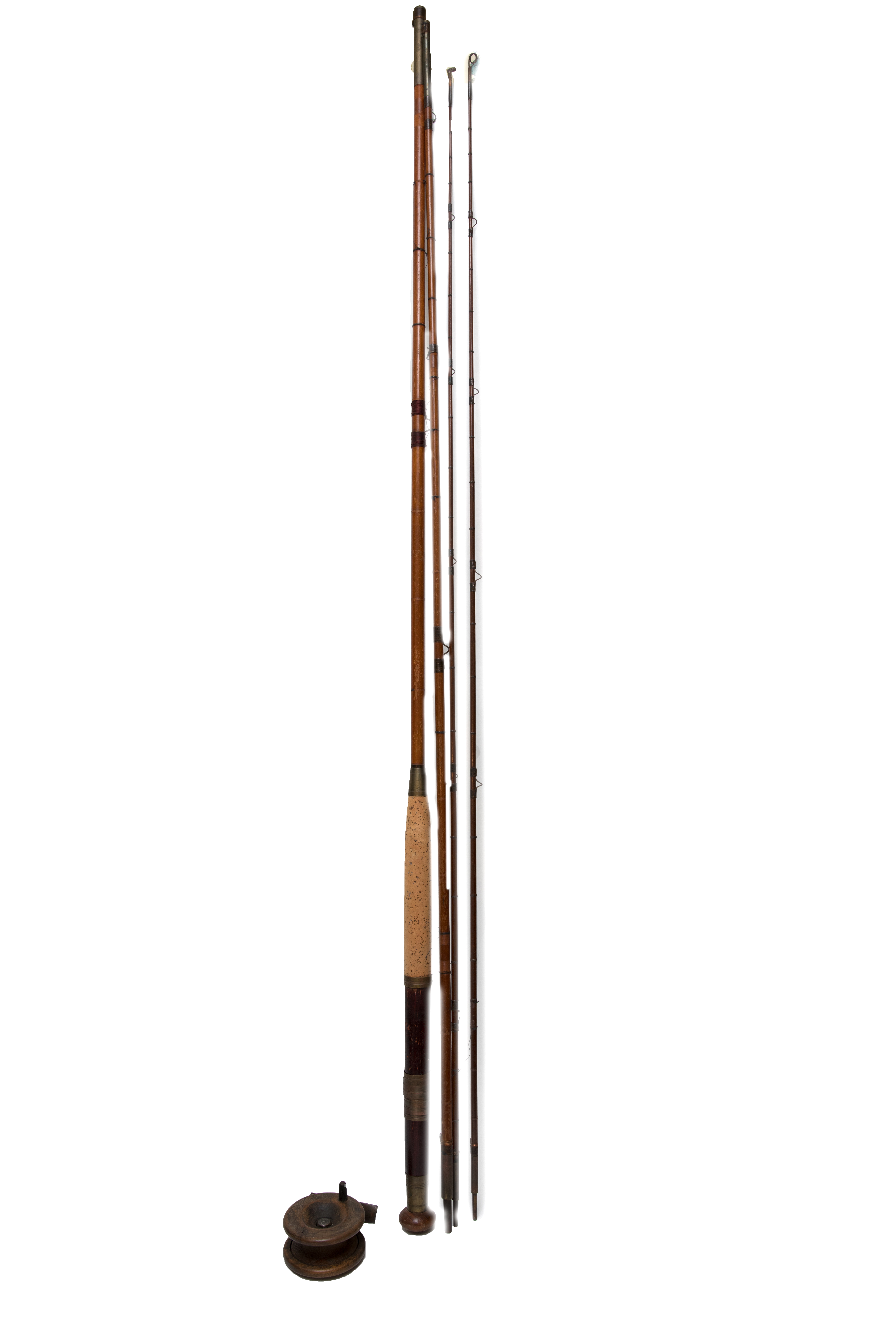 Three Piece British Wood Fly Rod and Reel