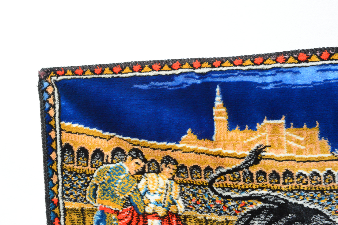 Vintage Bull Fighting Tapestry
