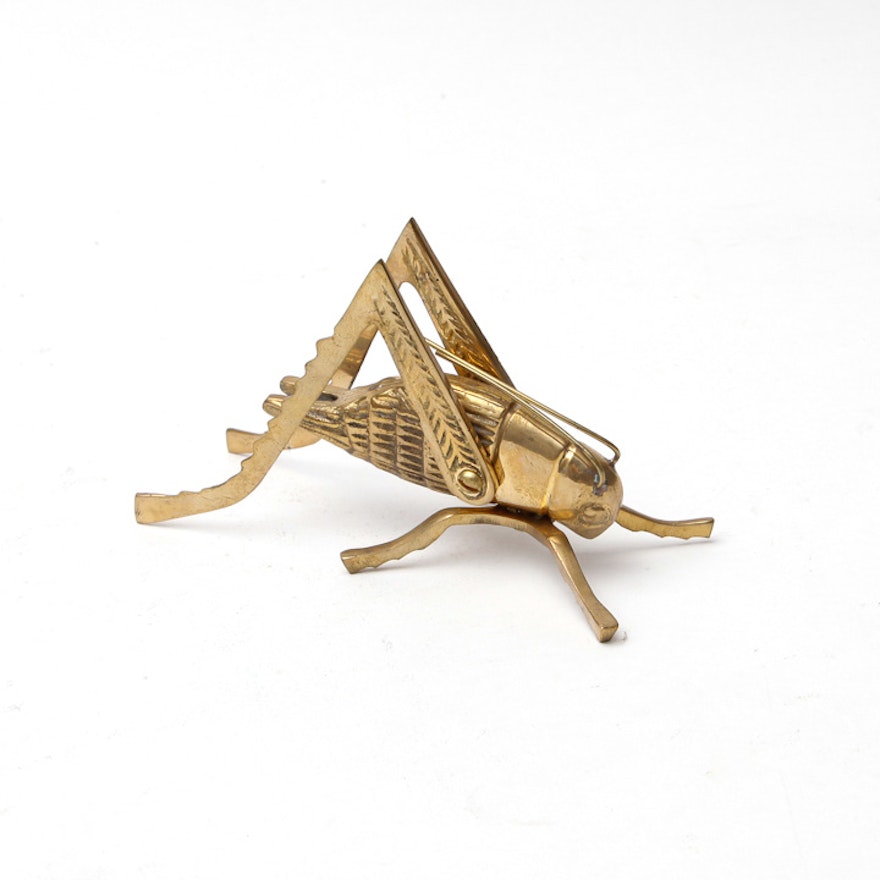 Brass Grasshopper Figurine