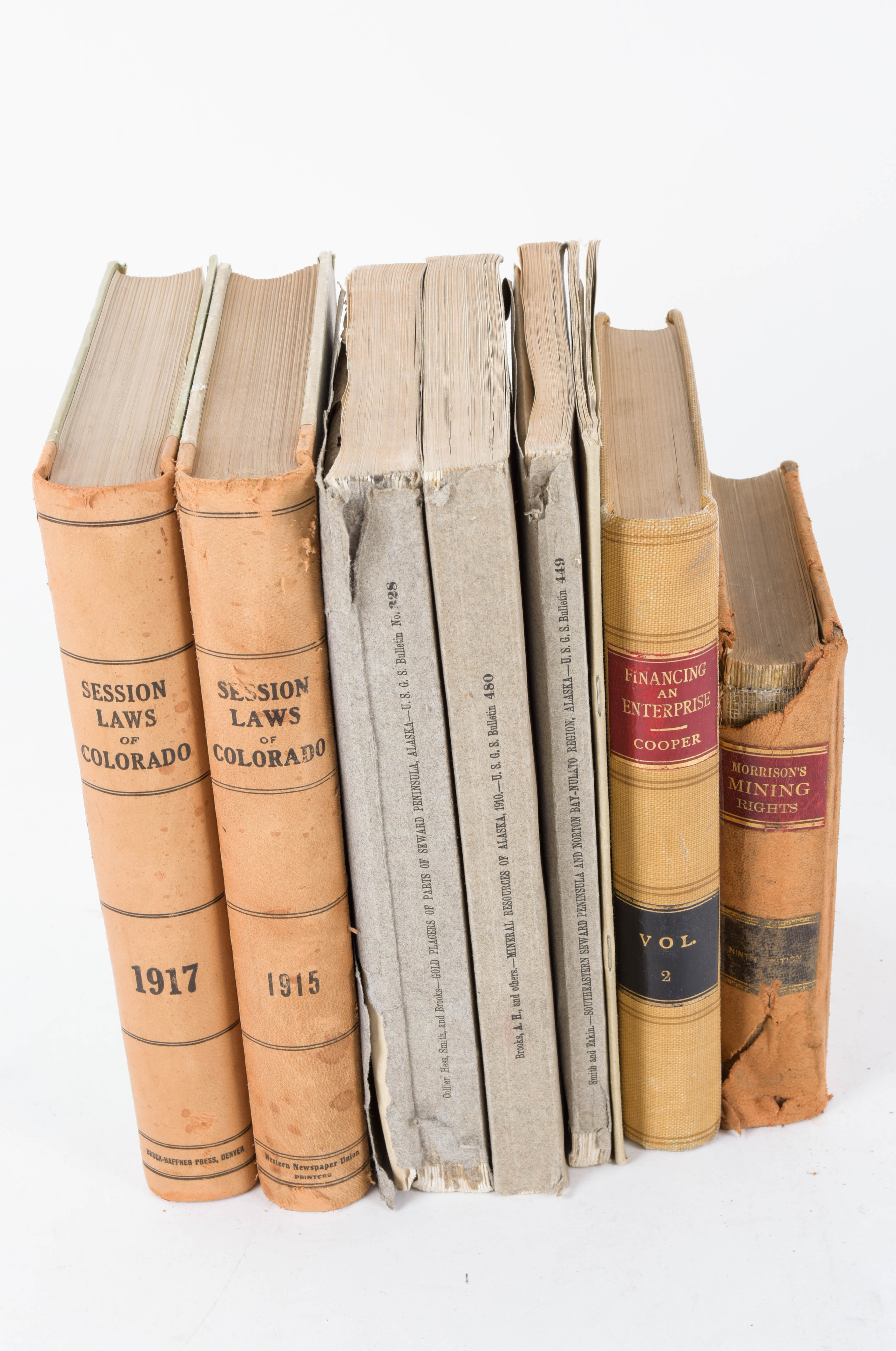 Antique and Vintage Collection of Law and Finance Books