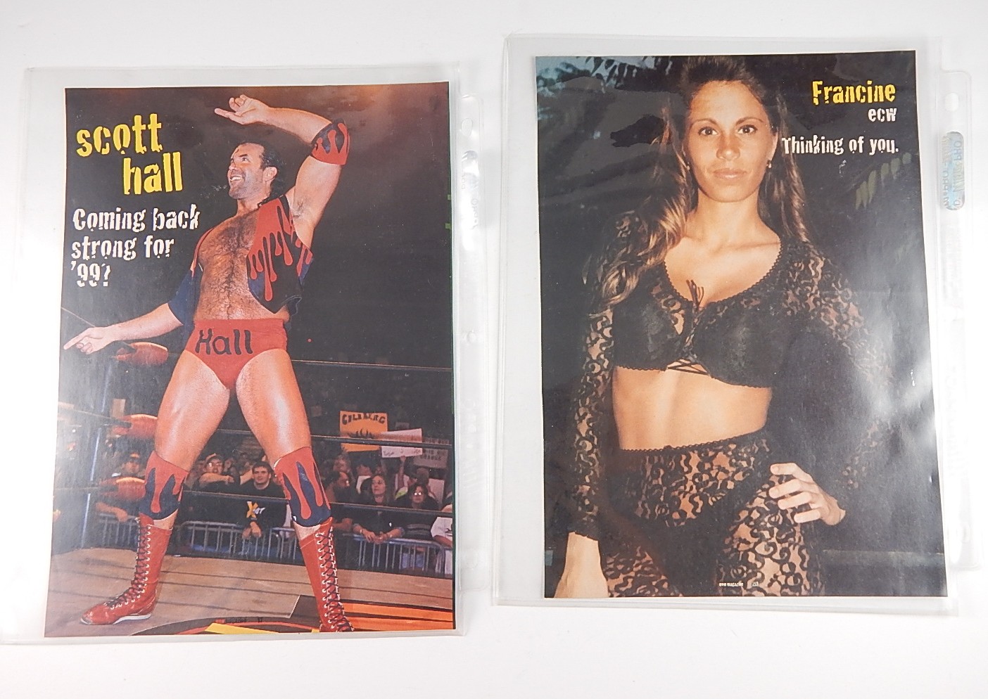 Signed Wrestling Magazine Pages