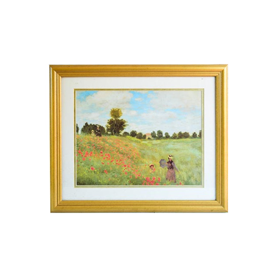 Framed "Poppies at Argenteuil" Monet Print