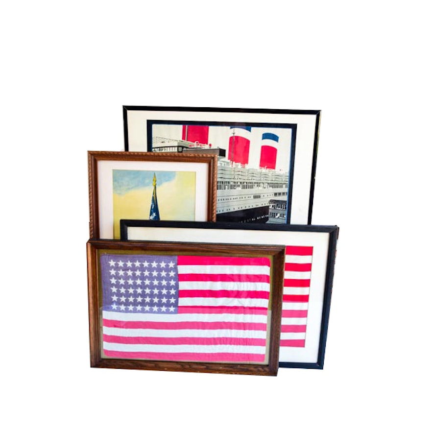 Patriotic Prints and Framed Flags