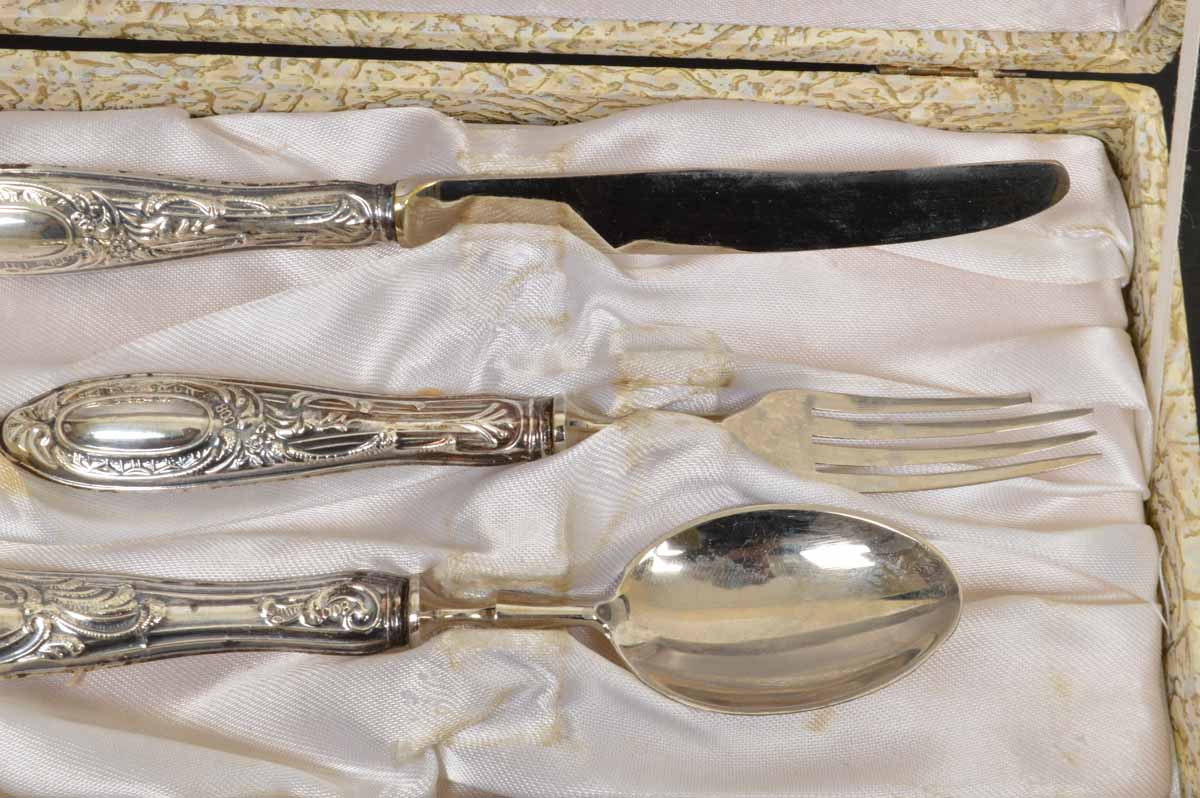 Vintage Solingen 800 Silver Flatware Set for One