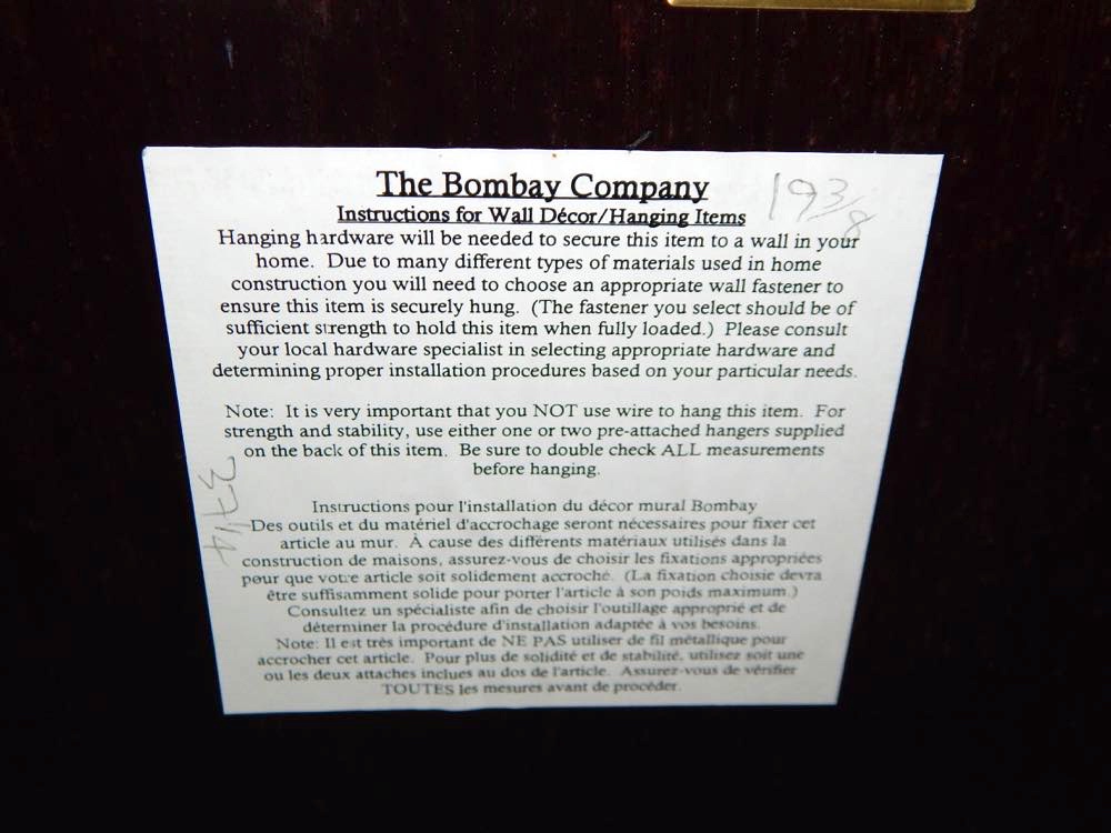 Bombay Curio Wall Cabinet