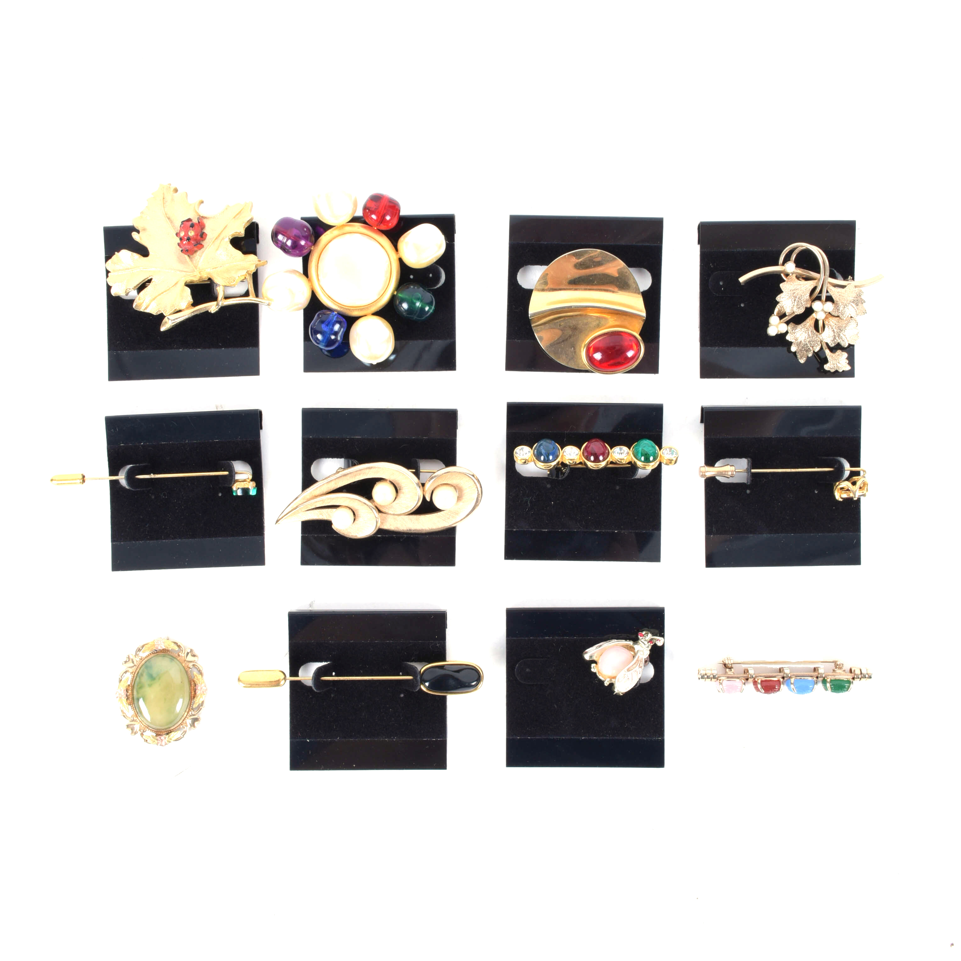 Collection of Stick Pins and Brooches Featuring Givenchy