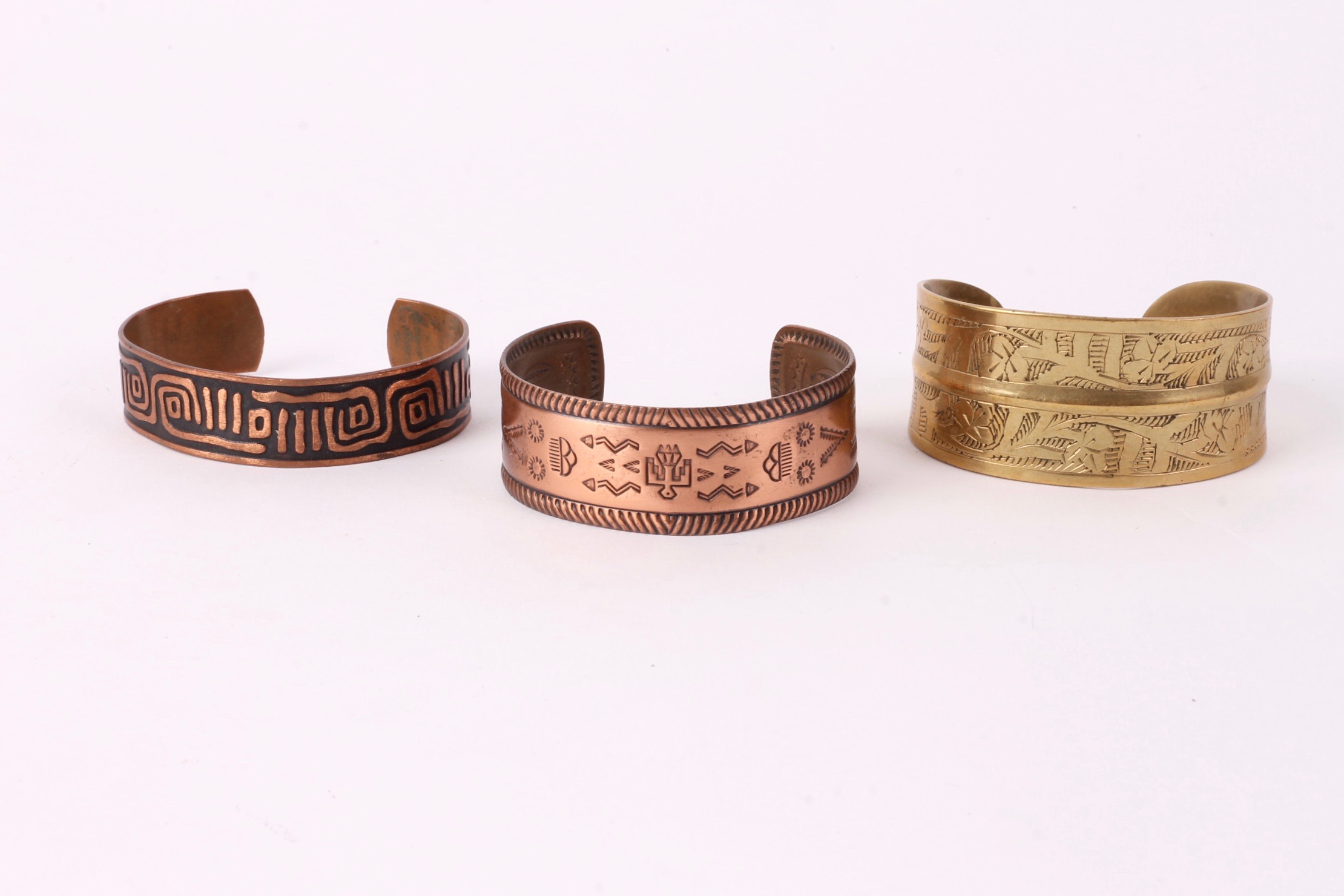 Brass and Copper Tone Bangles and Bracelets