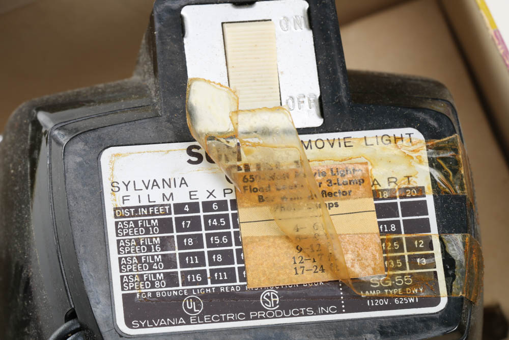 Vintage Cameras and Movie Light