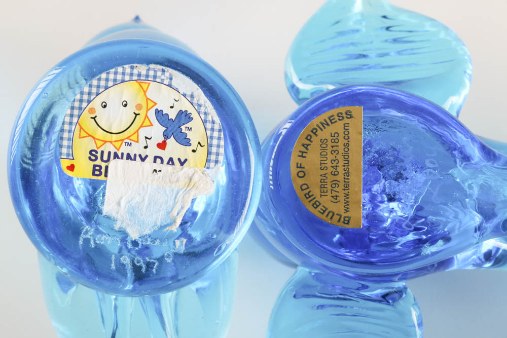 Collection of Glass Birds and Paperweights featuring Fenton