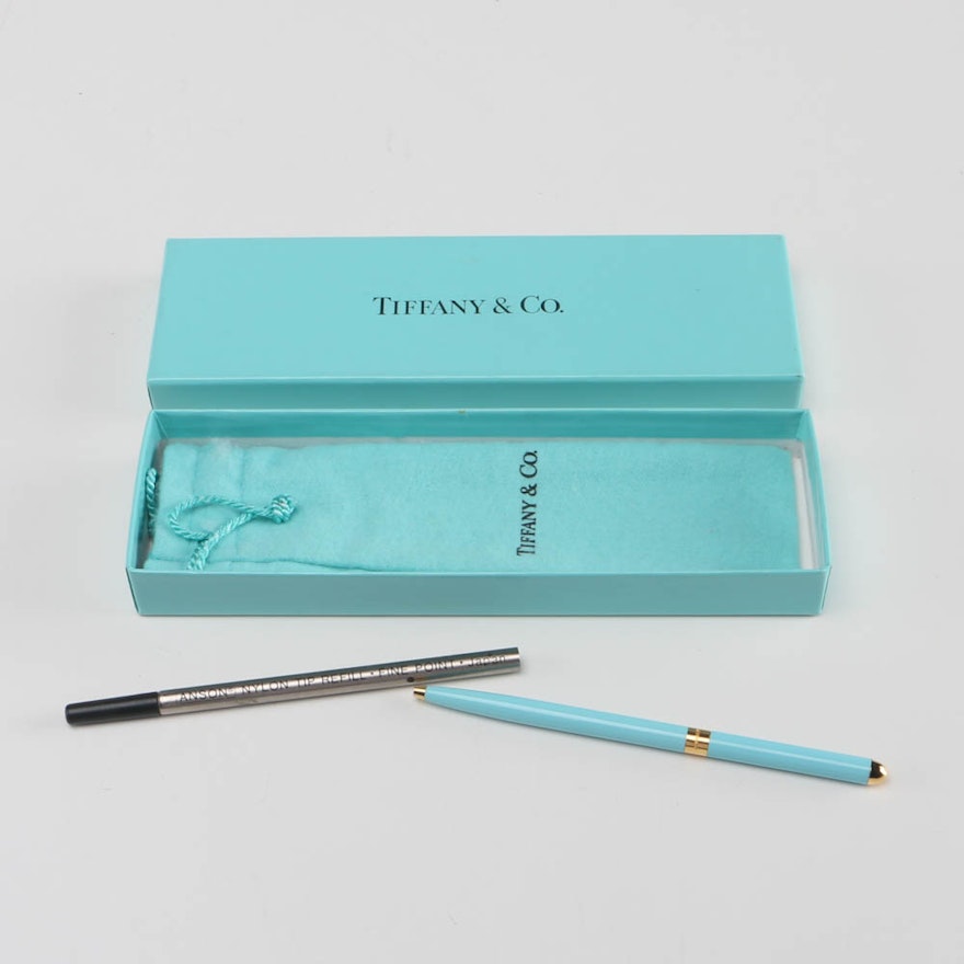 Tiffany & Co. Blue Purse Pen and Anson Tip Refill