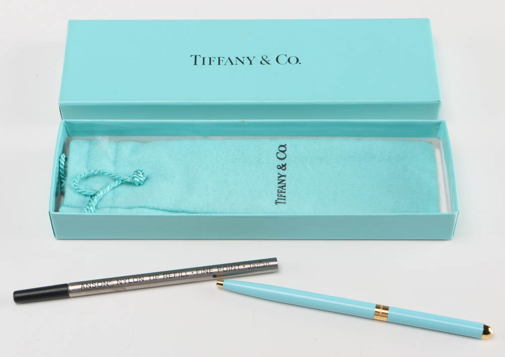 Tiffany & Co. Blue Purse Pen and Anson Tip Refill