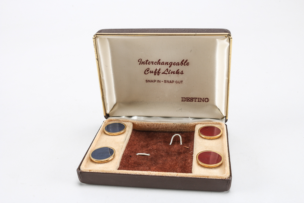 Vintage Destino Cufflink Set in Original Case