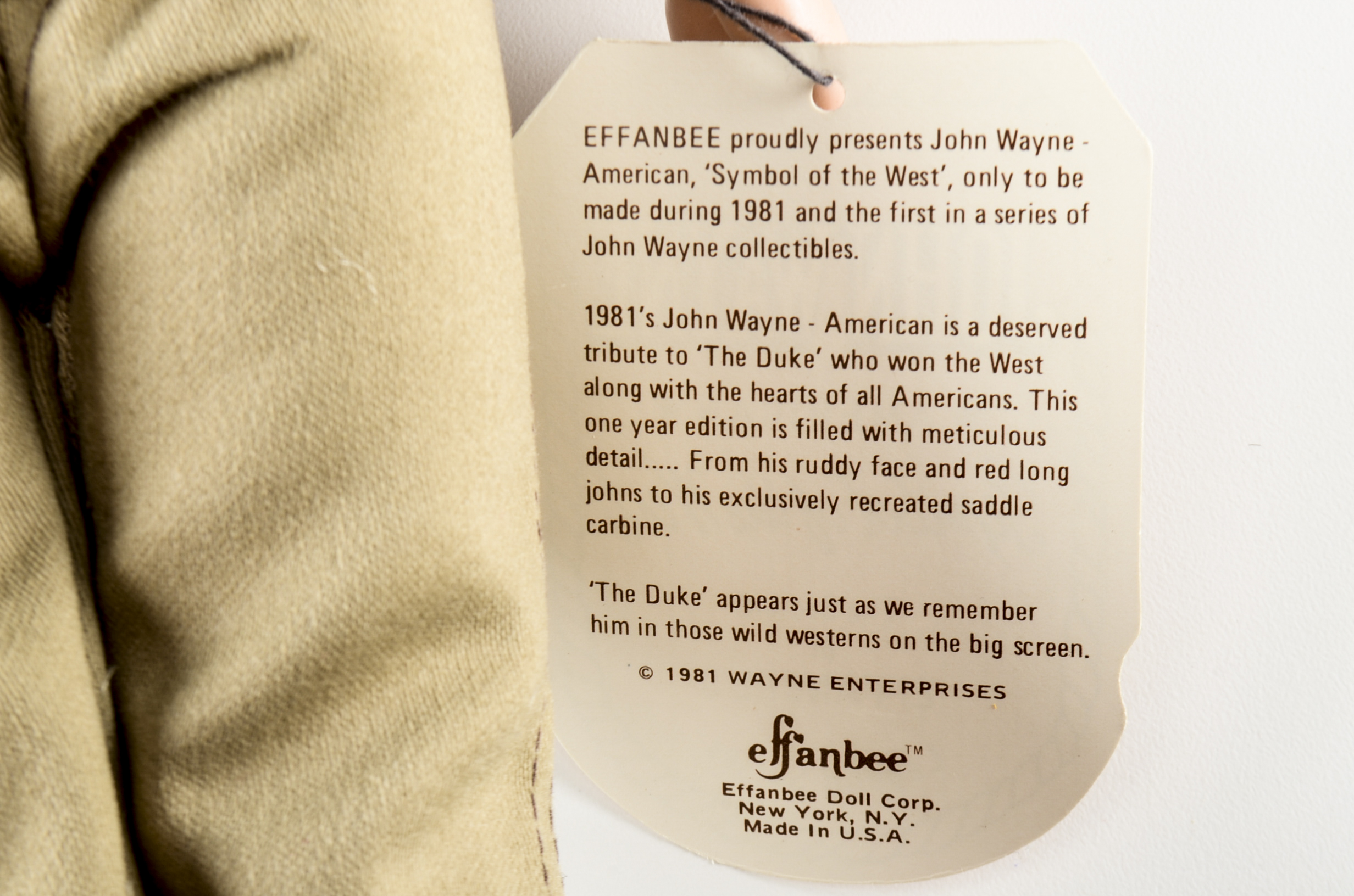 Two John Wayne Effanbee Dolls