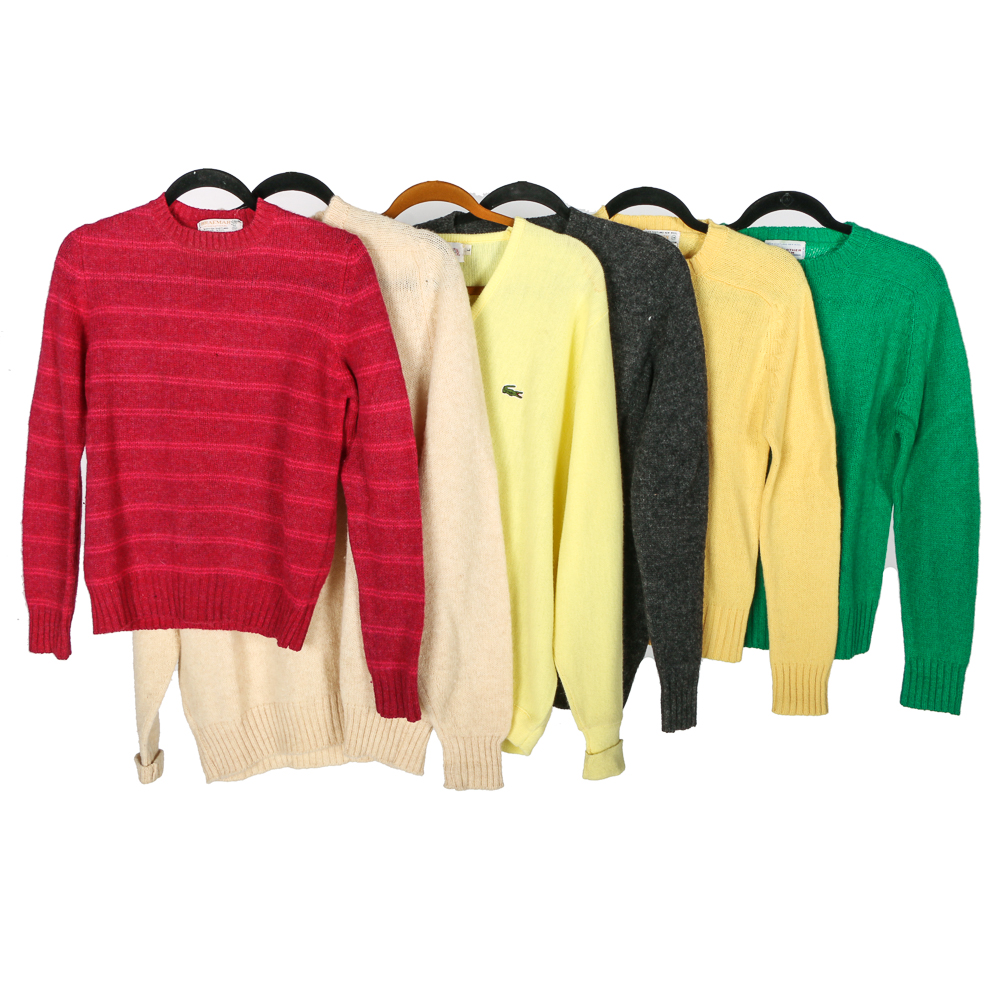 Men's Wool Sweaters Featuring Vintage Izod and Brooks Brothers