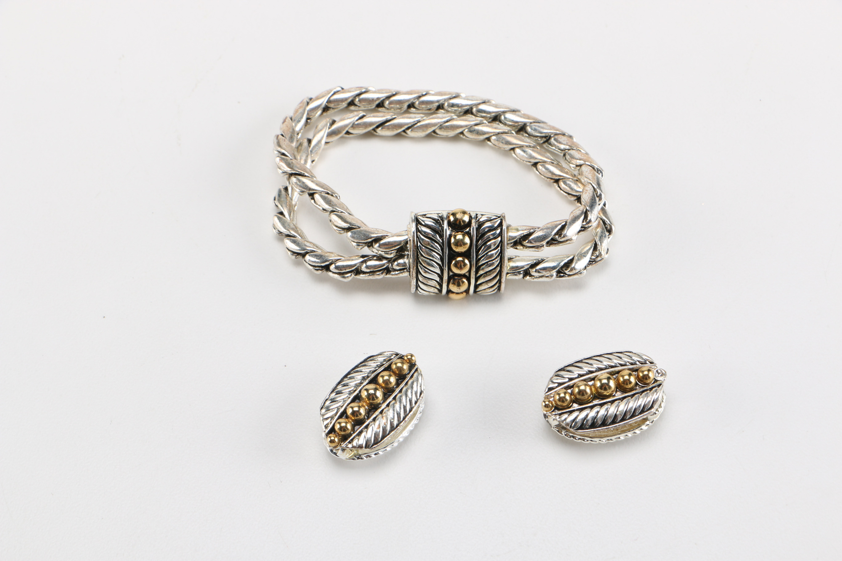 Silver Tone, Black and Gold Tone Jewelry