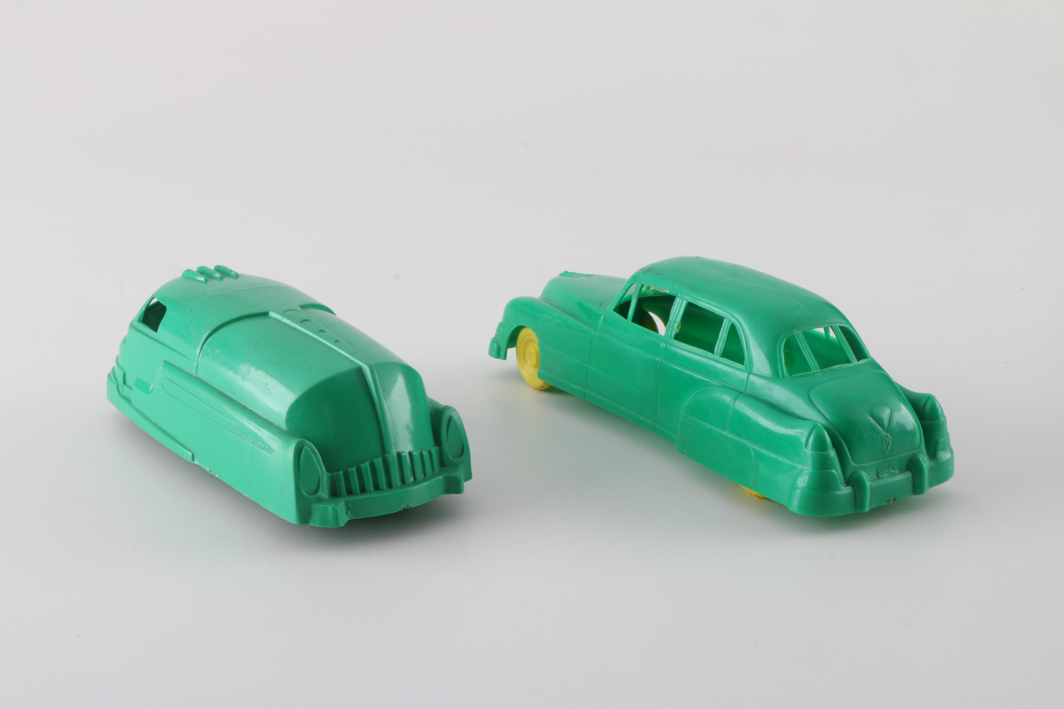 Collection of Vintage Plastic Toy Cars and Trucks