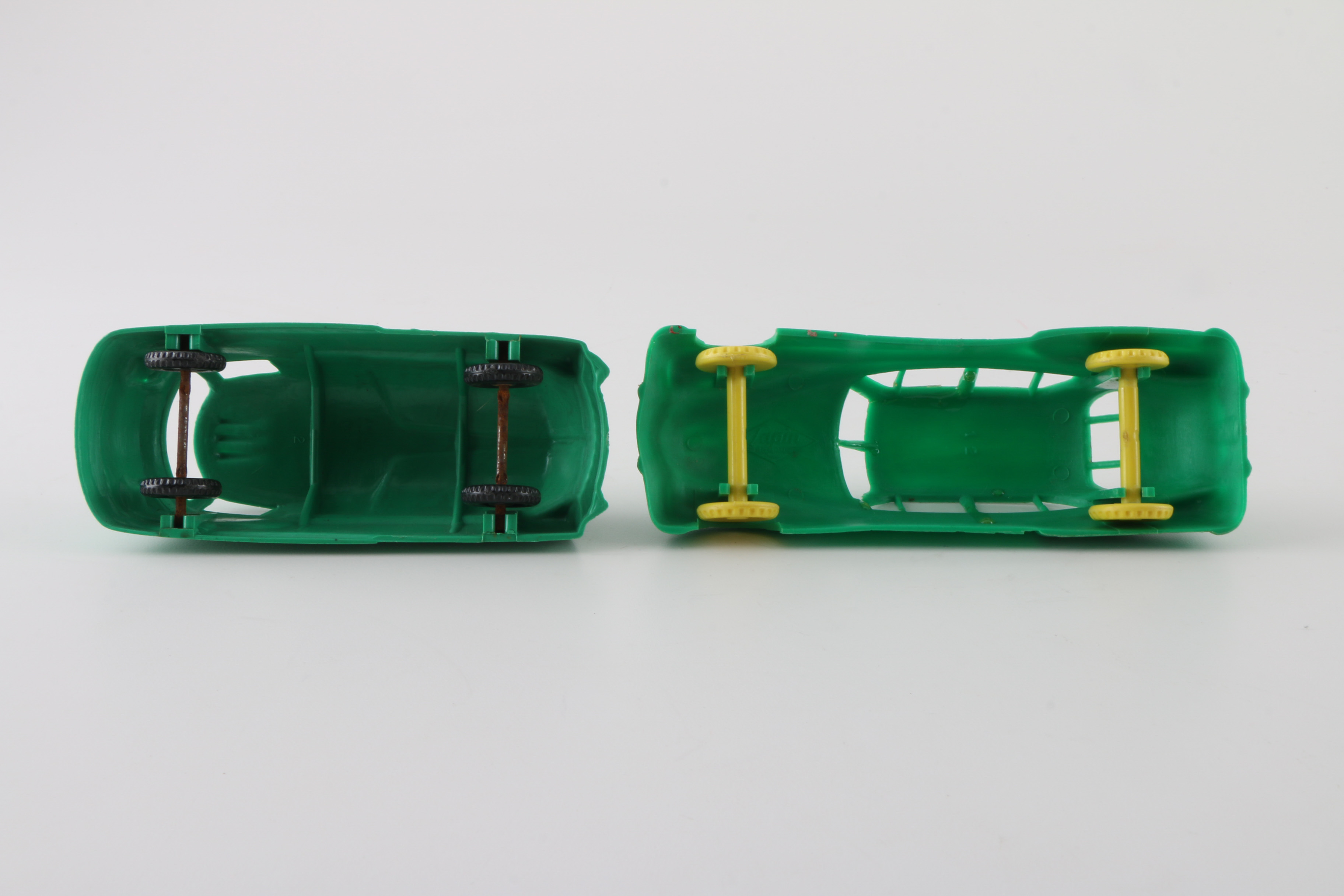 Collection of Vintage Plastic Toy Cars and Trucks