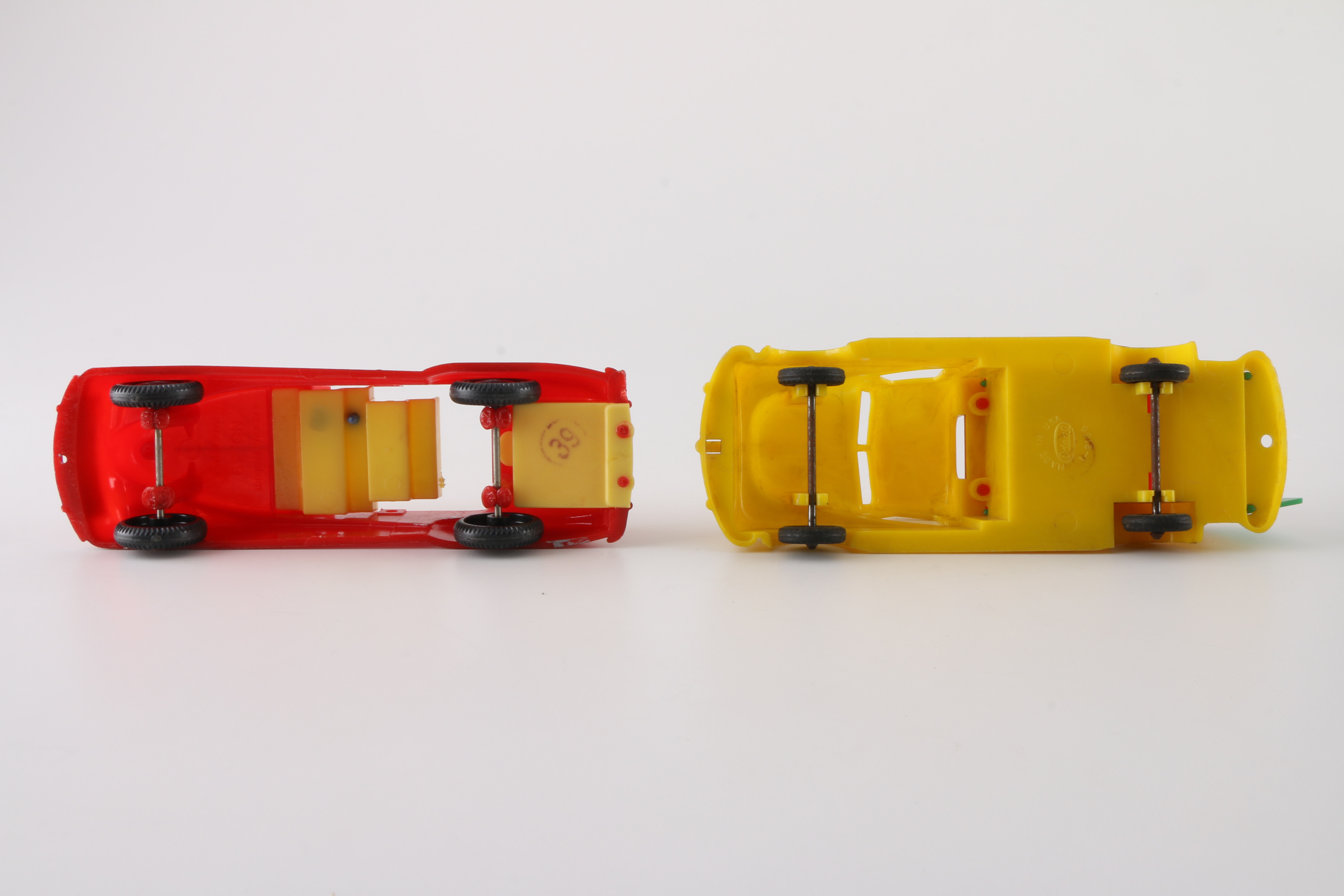 Collection of Vintage Plastic Toy Cars and Trucks