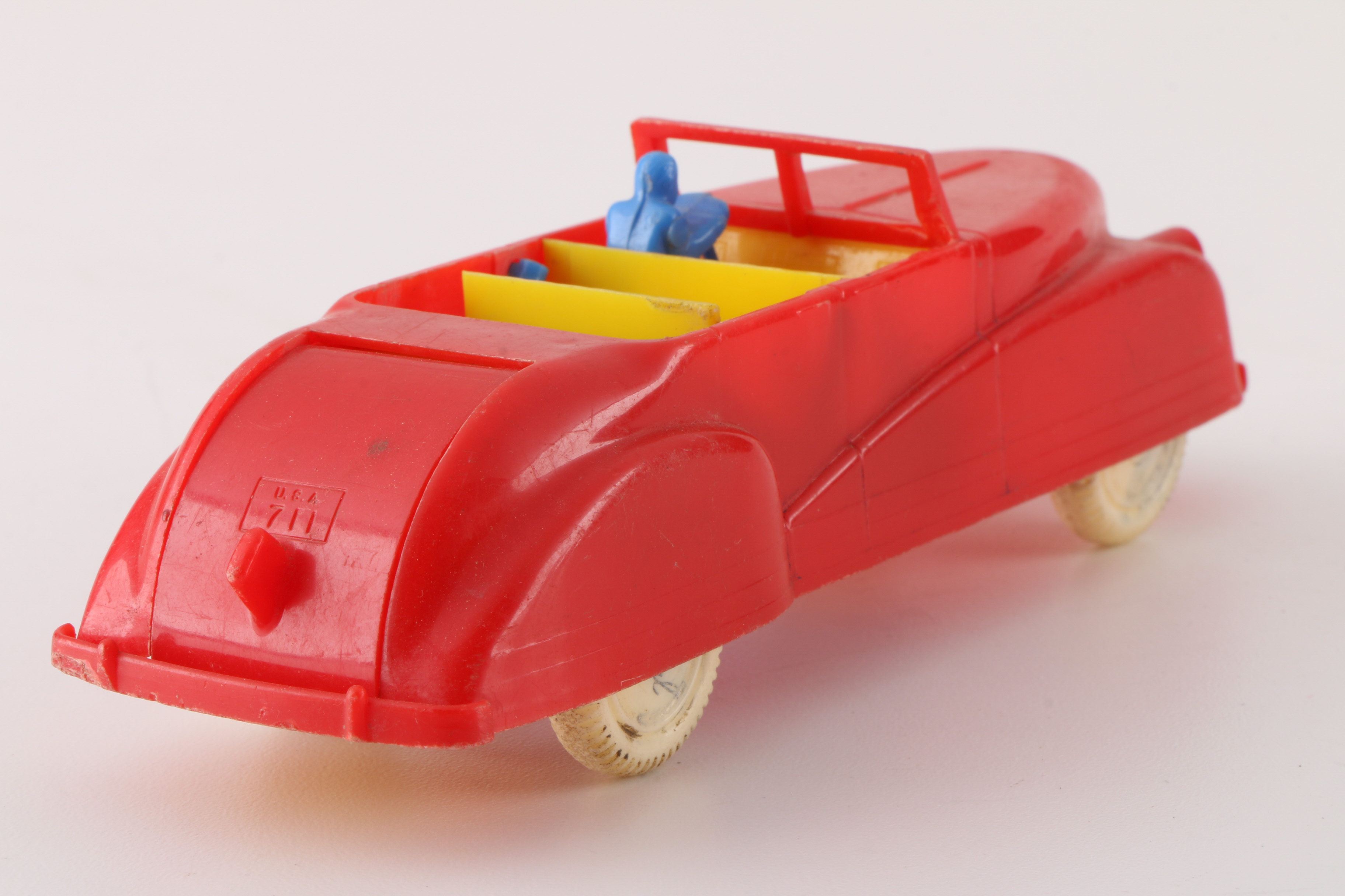 Collection of Vintage Plastic Toy Cars and Trucks